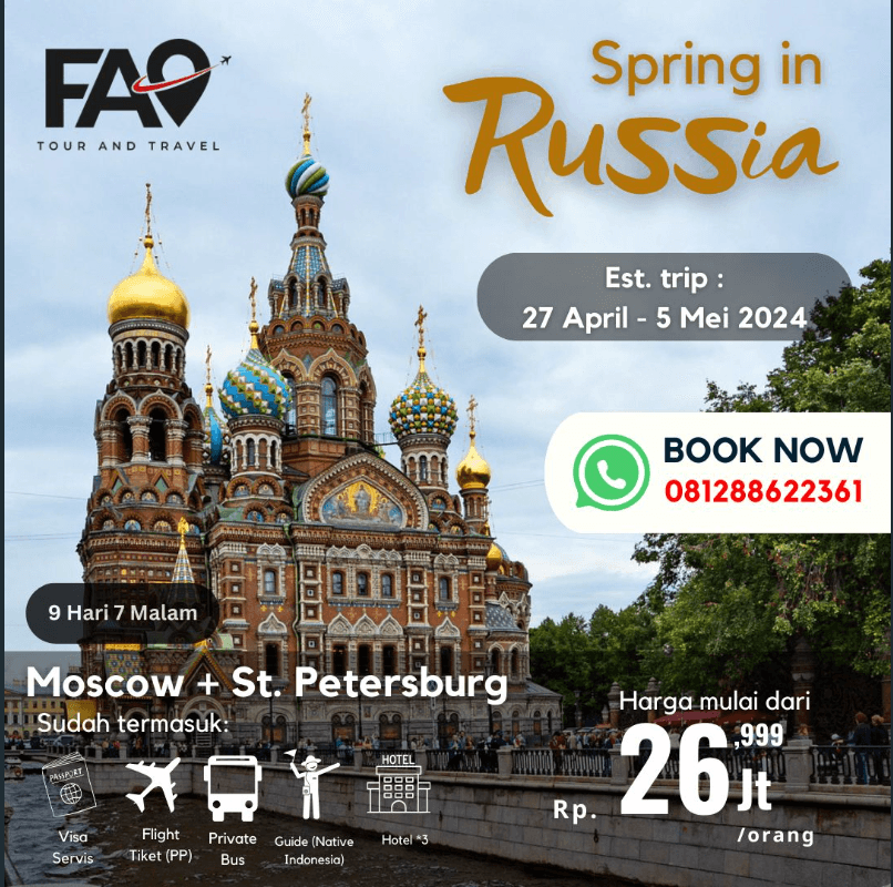 Spring in Russia 2024 | FAO TOUR AND TRAVEL